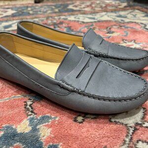 M. Gemi Italian Soft Leather Driving Loafers size 9 (40) Grey